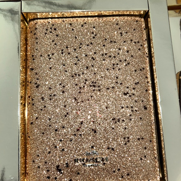 COACH STAR GLITTER TRAVEL SET Passport Holder & Luggage Tag - Picture 2 of 9